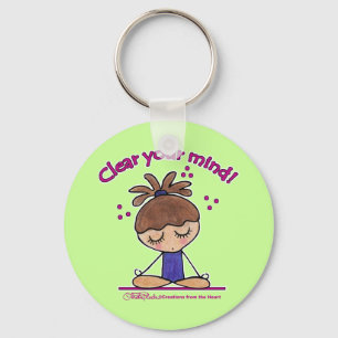 Yoga Meisje-Clear Uw Geest Sleutelhanger