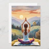 Yoga Meisje Comfortabel, Rust Feestdagenkaart (Voorkant / Achterkant)