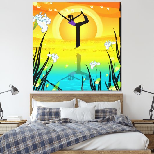 Yoga Meisje Gewikkeld Canvas (Insitu (Slaapkamer))