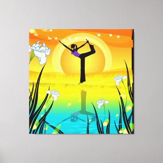 Yoga Meisje Gewikkeld Canvas Afdruk (Voorkant)