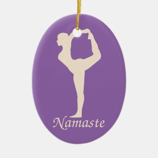 Yoga meisje keramisch ornament (Voorkant)
