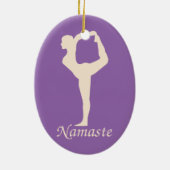 Yoga meisje keramisch ornament (Achterkant)