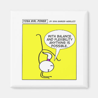 Yoga Meisje Macht "Balans en flexibel" Magneet