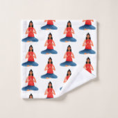 Yoga meisje Meditatie Namaste Bad Handdoek (Wasdoekje)