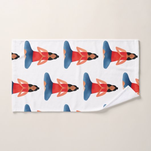 Yoga meisje Meditatie Namaste Bad Handdoek (Handdoek)