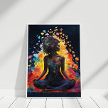 Yoga Meisje Mediteren Bloemen Universum Poster<br><div class="desc">Yoga Meisje Mediteren Bloemen Universum Poster</div>