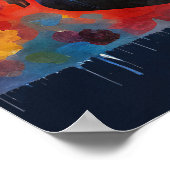 Yoga Meisje Mediteren Bloemen Universum Poster (Hoek)