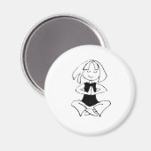 Yoga Meisje- namaste Magneet (Voorkant / Achterkant)