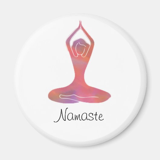 Yoga Meisje Namaste Magneet (Voorkant)