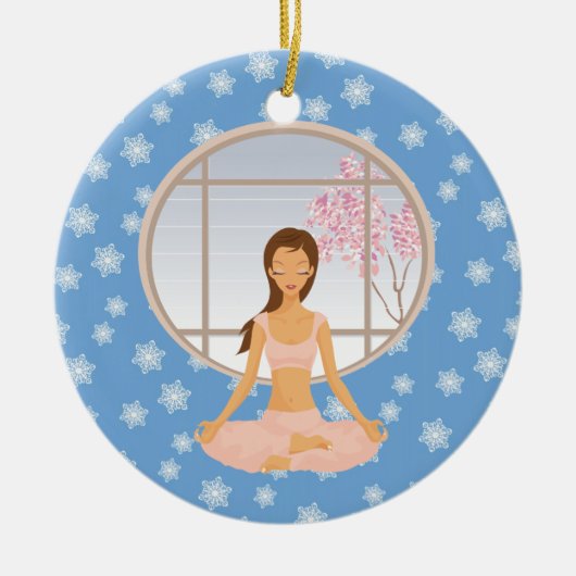 Yoga meisje ornament (Voorkant)