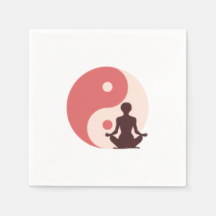 Yoga meisje servetten