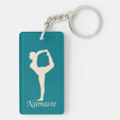 Yoga meisje sleutelhanger (achterkant)