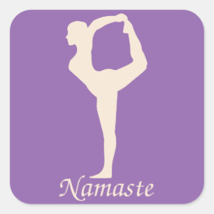 Yoga meisje vierkante sticker
