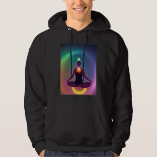 Yoga Meisje Vrouw Zonnegroet Meditatie Chakra  Hoodie