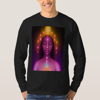 Yoga Meisje Vrouw Zonnegroet Meditatie Chakra  T-shirt