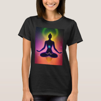Yoga Meisje Vrouw Zonnegroet Meditatie Chakra  T-shirt