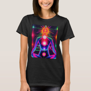 Yoga Meisje Vrouw Zonnegroet Meditatie Chakra  T-shirt