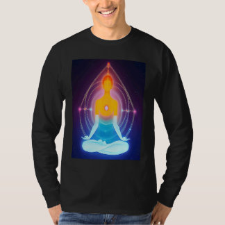 Yoga Meisje Vrouw Zonnegroet Meditatie Chakra  T-shirt