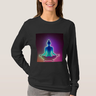 Yoga Meisje Vrouwelijke Zon Groet Meditatie Chakra T-shirt