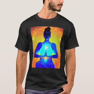Yoga Meisje Vrouwelijke Zonnegroet Meditatie Chakr T-shirt