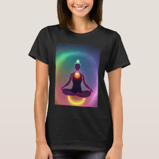 Yoga Meisje Vrouwelijke Zonnegroet Meditatie Chakr T-shirt