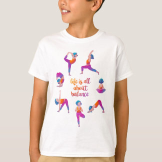 Yoga-meisje werkout t-shirt