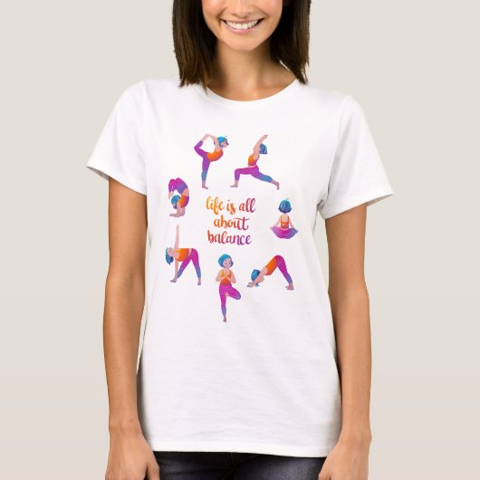 Yoga-meisje werkout t-shirt (Voorkant)
