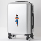 Yoga meisje, yoga kunst sticker (Koffer)