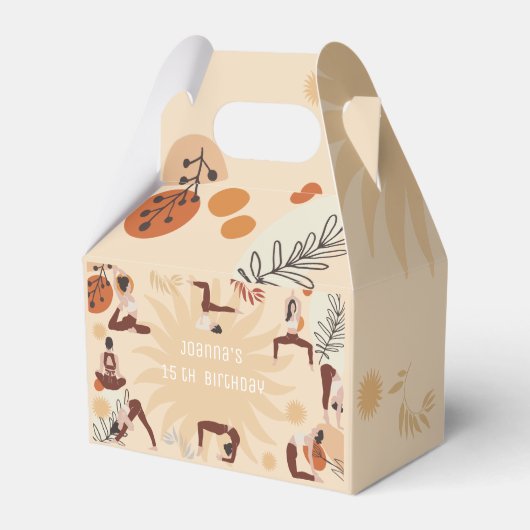 Yoga meisjes verjaardag bedankdoosjes (Achterkant)