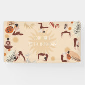 Yoga meisjes verjaardag spandoek