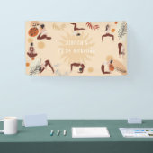 Yoga meisjes verjaardag spandoek (Beurs)