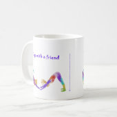 Yoga met een vriend - Mok (Voorkant links)