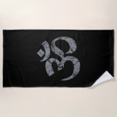 Yoga met groot omslagsymbool strandlaken (Voorkant)