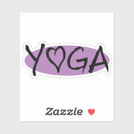 Yoga met het hart sticker (Vel)
