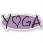 Yoga met het hart sticker (Voorkant)