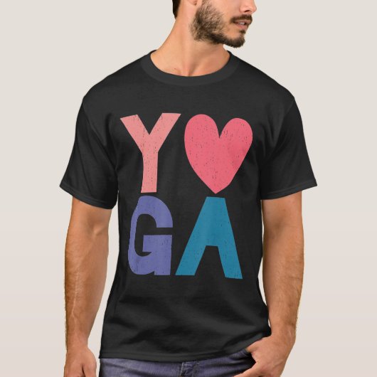 Yoga met verdringing voor het uitwerken van Yoga i T-shirt (Voorkant)