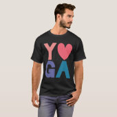 Yoga met verdringing voor het uitwerken van Yoga i T-shirt (Voorkant volledig)