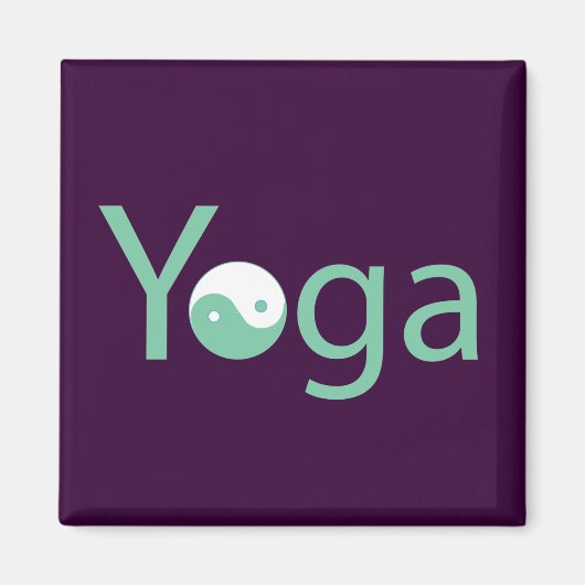 Yoga met Yin Yang Magneet (Voorkant)