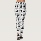 Yoga met Yin Yang symbool Leggings (Achterkant)