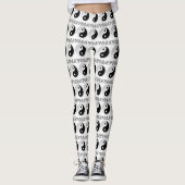 Yoga met Yin Yang symbool Leggings (Voorkant)