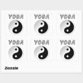 Yoga met Yin Yang symbool Vierkante Sticker (Vel)