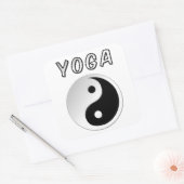 Yoga met Yin Yang symbool Vierkante Sticker (Envelop)