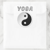 Yoga met Yin Yang symbool Vierkante Sticker (Tas)