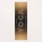 Yoga, mijn stressrelig. - Gold Glitter Yogamat (Voorkant)