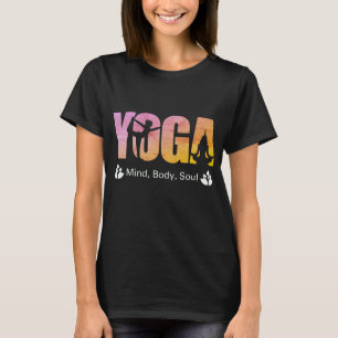yoga mind body soul t-shirt