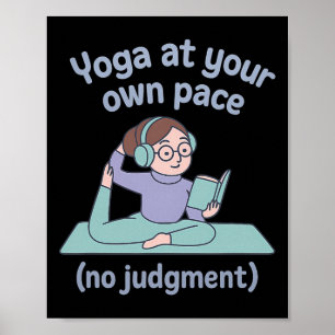 Yoga Mindfulness Geen Oordeel Bibliothecaris Carto Poster