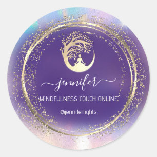 Yoga Mindfulness Ronde Sticker