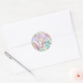 Yoga Mindfulness Therapist Couch Gold Holographic Ronde Sticker (Envelop)