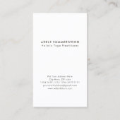 Yoga Minimalistische Enso Cirkel Motief Taupe Visitekaartje (Achterkant)