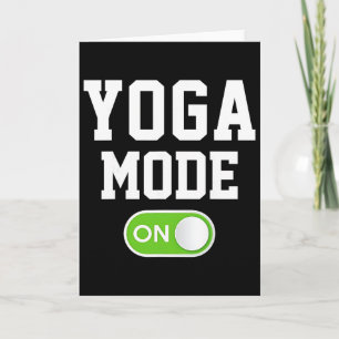 Yoga Modus Aan Funny Yogini Yogi  Kaart